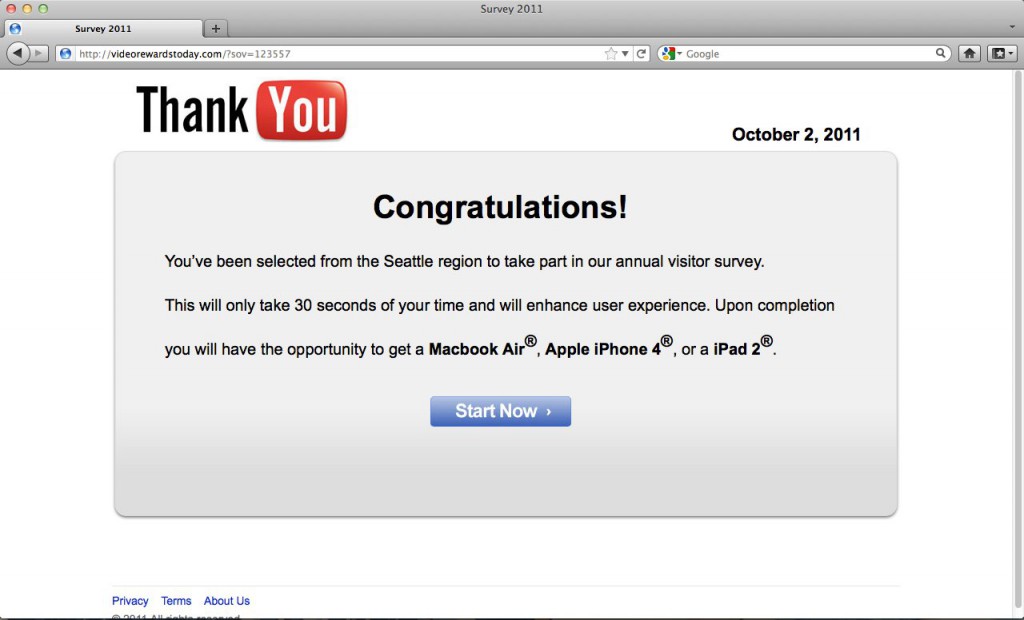No, that YouTube survey with the free iPad is not real and ...