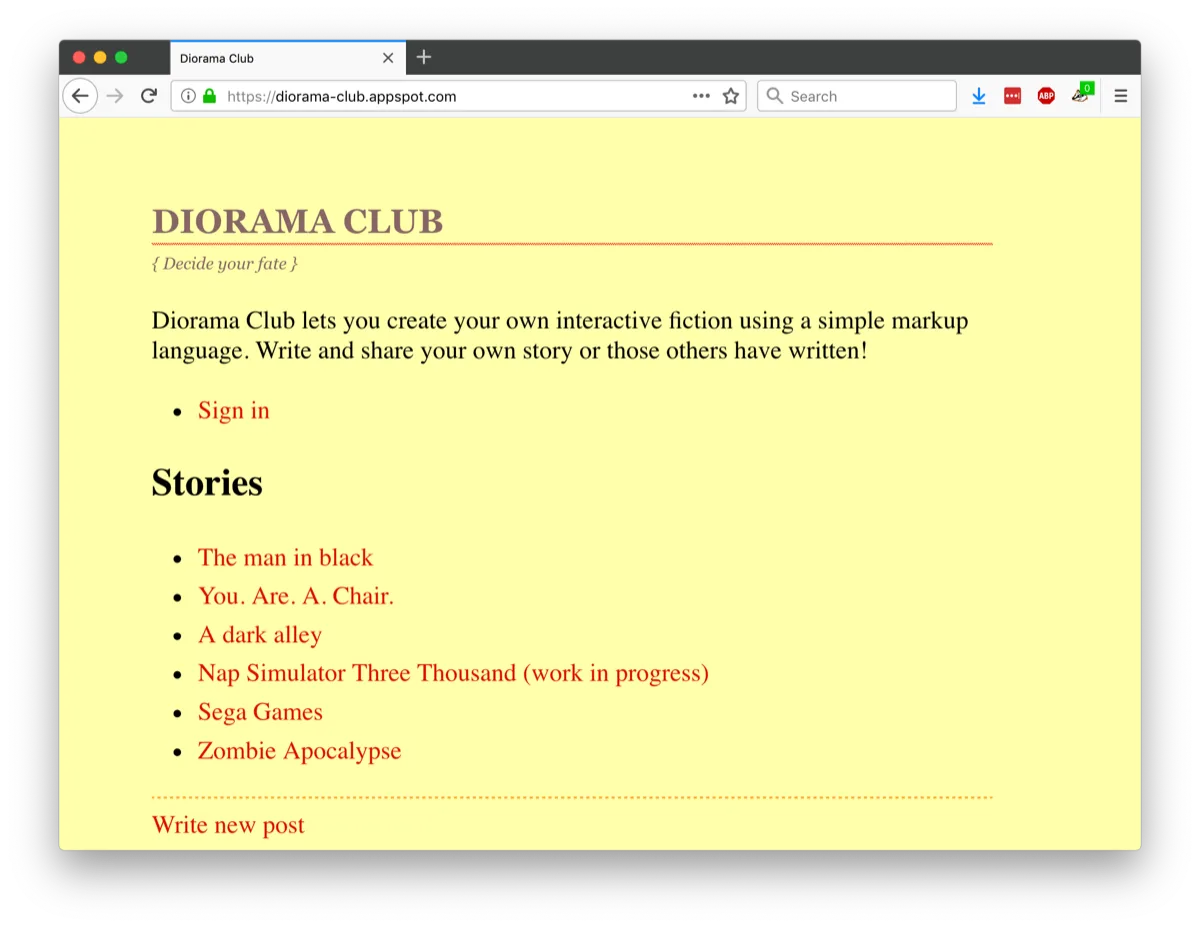 Diorama Club screenshot