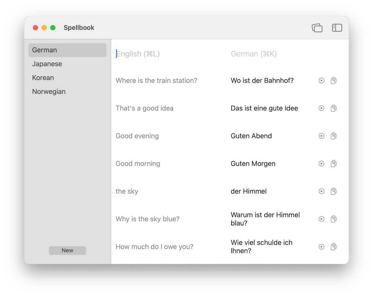 Screenshot showing Mac app window